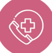 icon of a phone and a medical cross